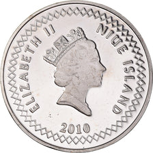 Moneda, Niue, Elizabeth II, 50 Cents, 2010, New Zealand, EBC+, Nickel Plated