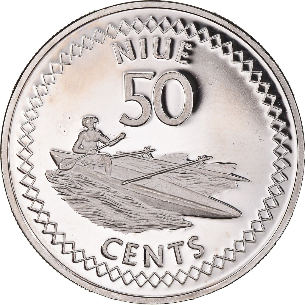 Moneda, Niue, Elizabeth II, 50 Cents, 2010, New Zealand, EBC+, Nickel Plated