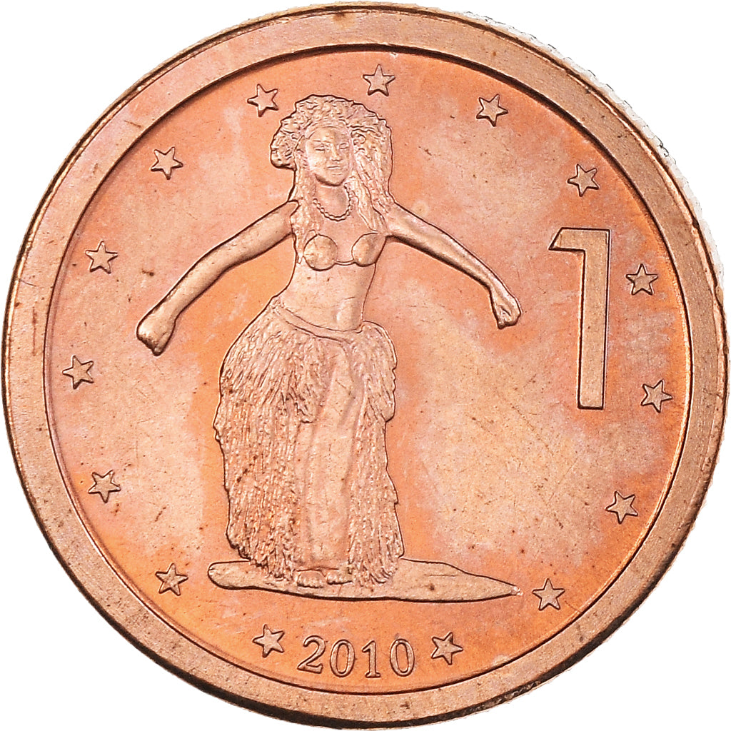 Moneta, Isole Cook, Elizabeth II, Cent, 2010, SPL-, Acciaio placcato ottone