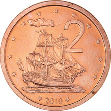 Coin, Cook Islands, Elizabeth II, 2 Cents, 2010, MS(63), Brass plated steel