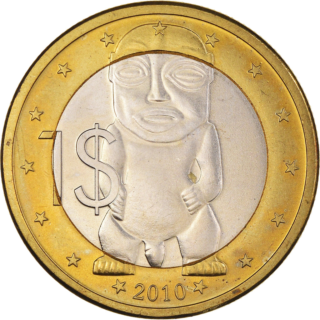 Münze, Cookinseln, Elizabeth II, Dollar, 2010, UNZ, Bi-Metallic, KM:762