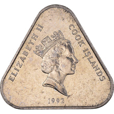 Coin, Cook Islands, Elizabeth II, 2 Dollars, 1992, AU(55-58), Copper-nickel