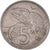 Moneda, Nueva Zelanda, Elizabeth II, 5 Cents, 1971, MBC, Cobre - níquel
