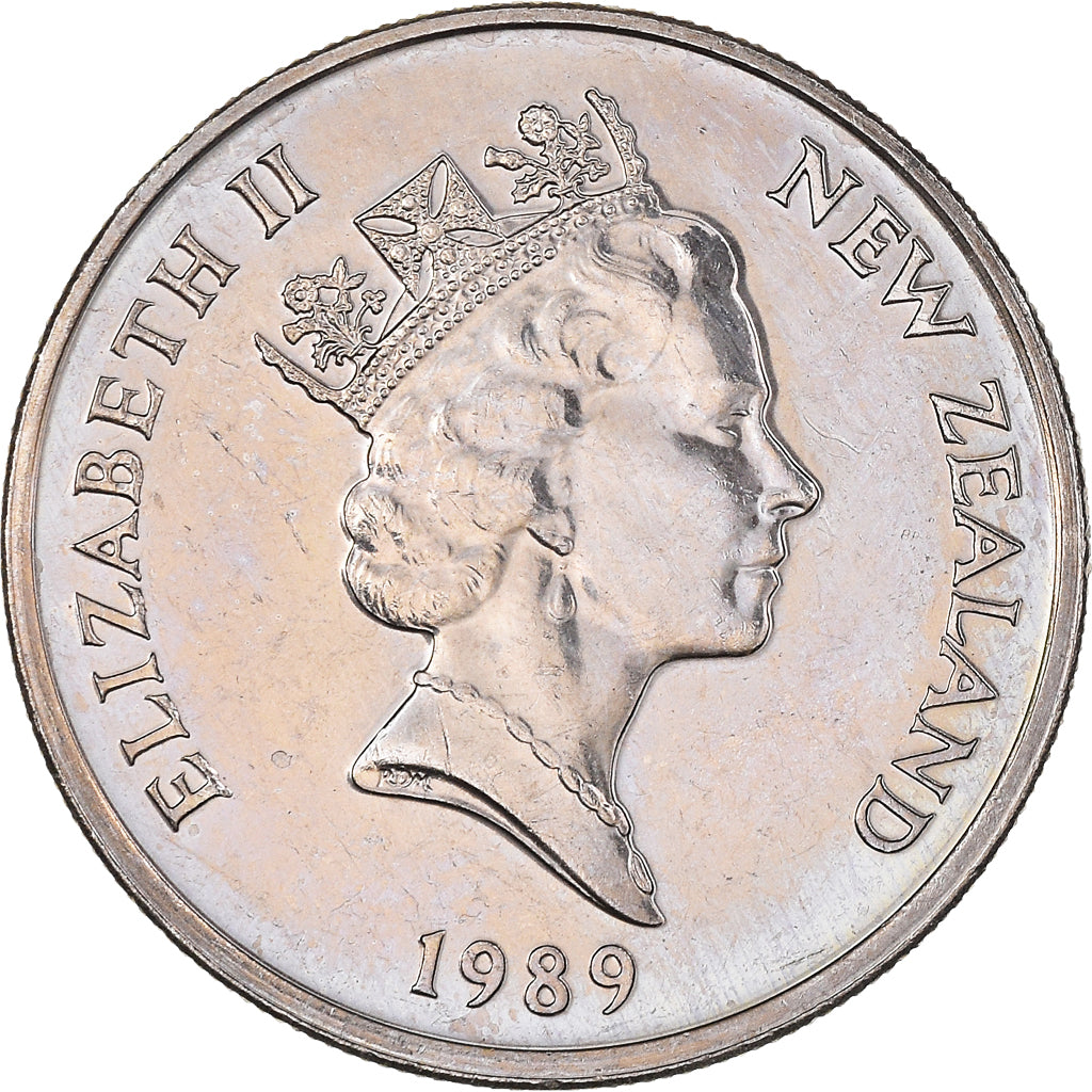 Moneda, Nueva Zelanda, Elizabeth II, 10 Cents, 1989, EBC, Cobre - níquel, KM:61