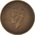 Moneta, Ceylon, George VI, 25 Cents, 1943, MB+, Nichel-ottone, KM:115