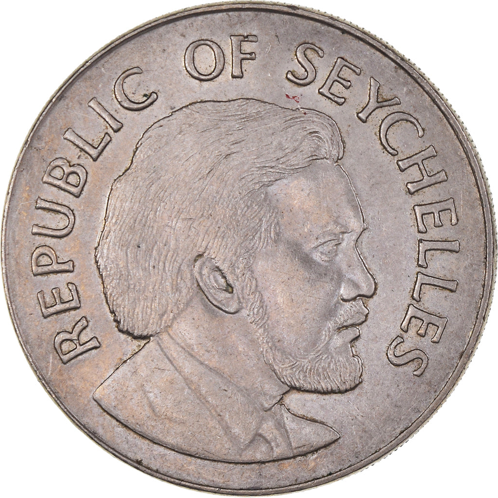 Coin, Seychelles, Rupee, 1976, British Royal Mint, AU(50-53), Copper-nickel