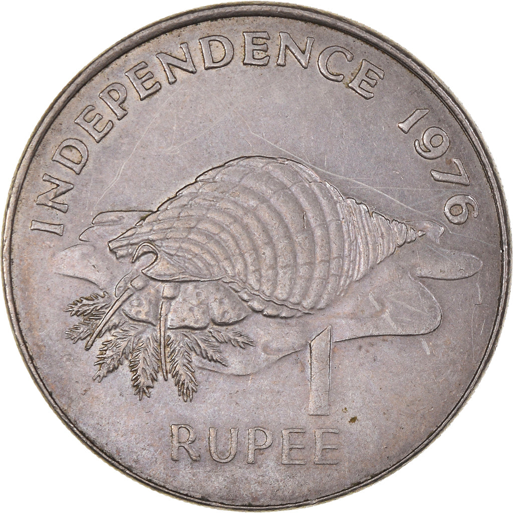 Coin, Seychelles, Rupee, 1976, British Royal Mint, AU(50-53), Copper-nickel