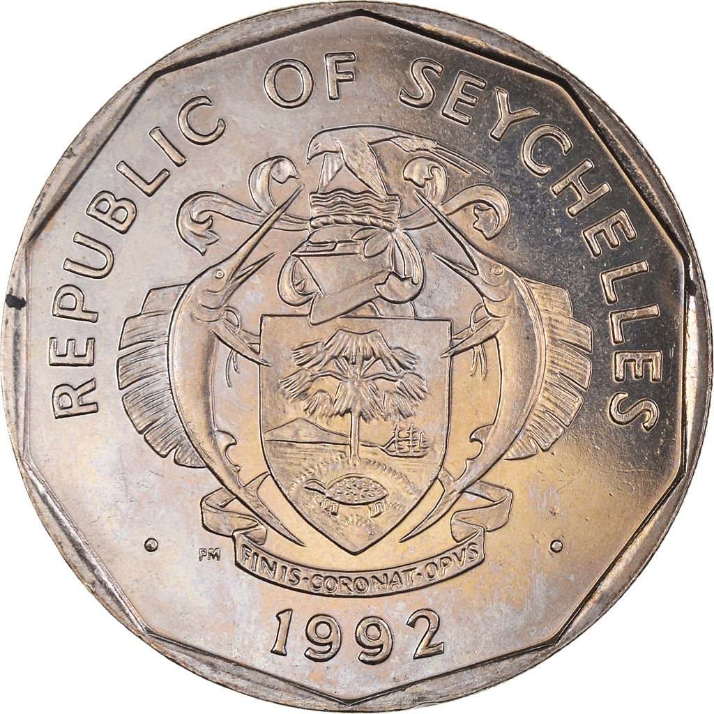 Moneda, Seychelles, 5 Rupees, 1992, British Royal Mint, EBC, Cobre - níquel