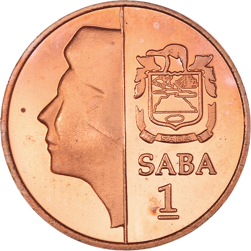 Coin, Saba, Beatrix, Cent, 2011, AU(50-53), Copper Plated Steel, KM:1