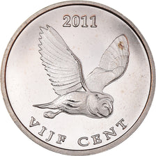 Munten, Saba, Beatrix, 5 Cents, 2011, ZF+, Nickel plated steel, KM:2