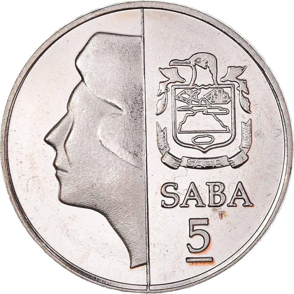 Munten, Saba, Beatrix, 5 Cents, 2011, ZF+, Nickel plated steel, KM:2