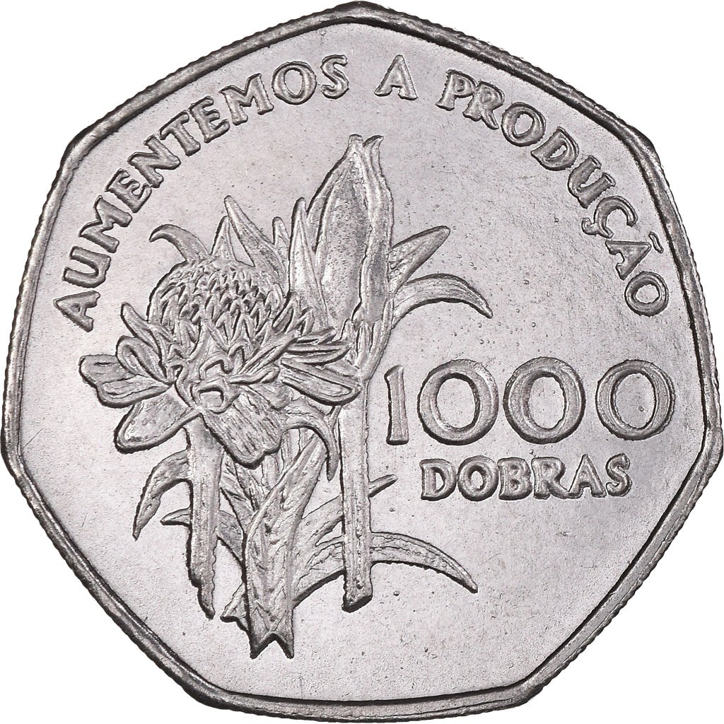 Coin, SAINT THOMAS & PRINCE ISLAND, 1000 Dobras, 1997, British Royal Mint