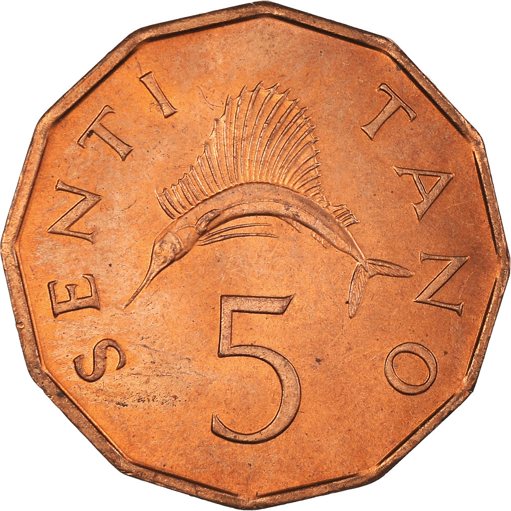 Coin, Tanzania, 5 Senti, 1981, MS(60-62), Bronze, KM:1