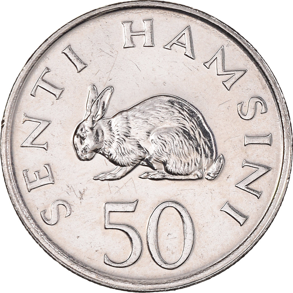 Moneda, Tanzania, 50 Senti, 1989, British Royal Mint, MBC+, Níquel recubierto