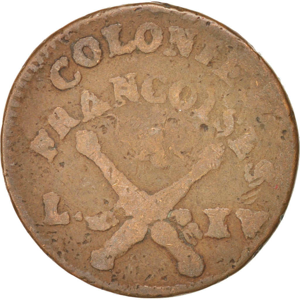 Colonie francesi, 12 Deniers, Sol, 1767, Paris, MB, Bronzo, KM:6, Lecompte:277