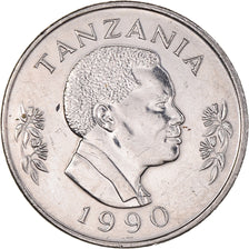 Coin, Tanzania, Shilingi, 1990, British Royal Mint, EF(40-45), Nickel Clad