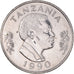 Coin, Tanzania, Shilingi, 1990, British Royal Mint, EF(40-45), Nickel Clad