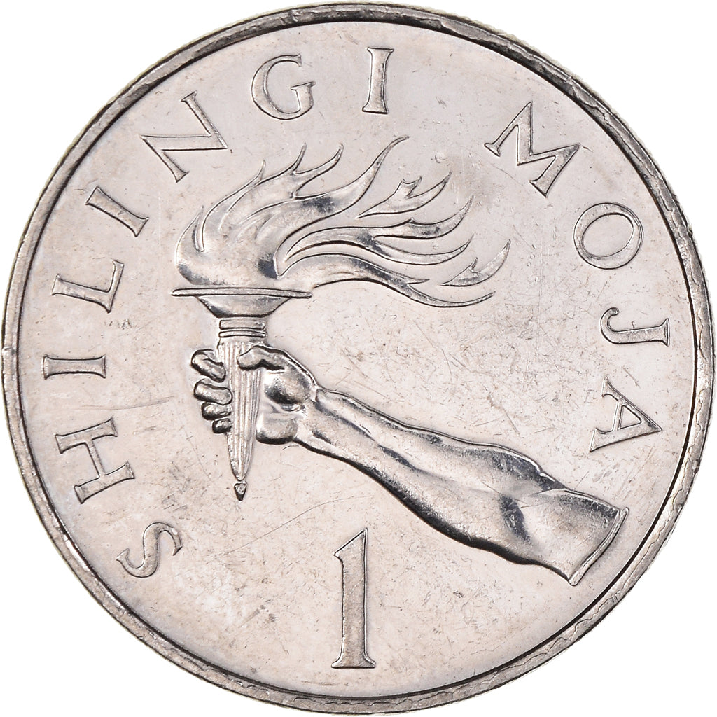 Coin, Tanzania, Shilingi, 1990, British Royal Mint, EF(40-45), Nickel Clad