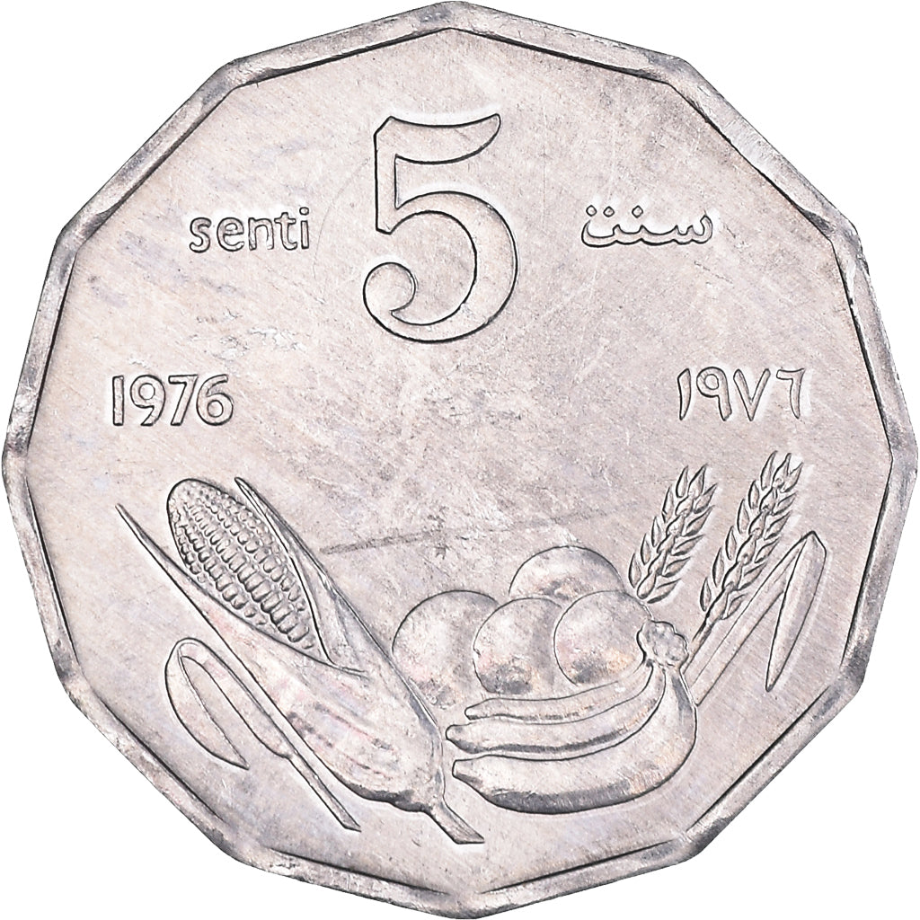 Monnaie, Somalie, 5 Senti, 1976, TTB+, Aluminium, KM:24