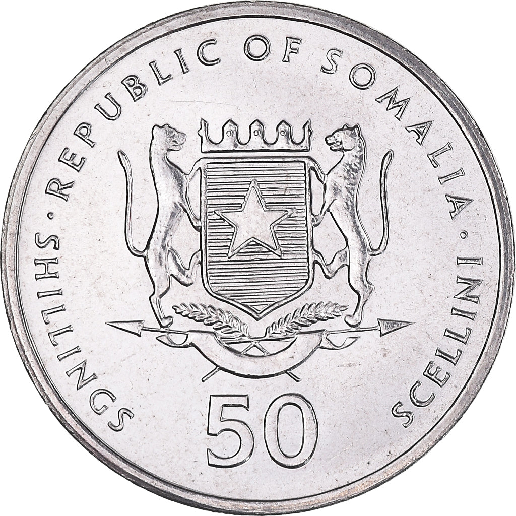 Monnaie, Somalie, 50 Shillings, 2002, SUP+, Nickel Clad Steel, KM:111