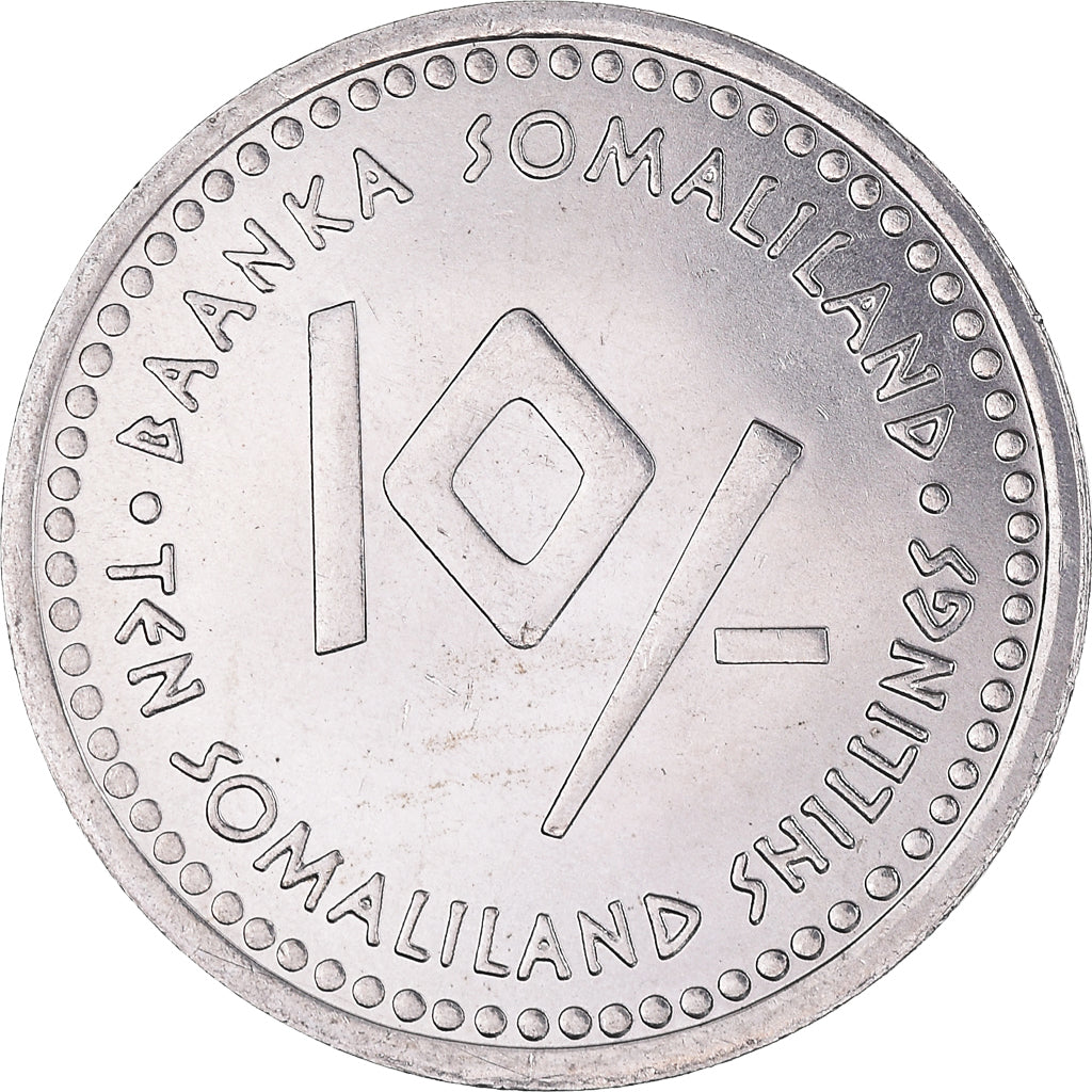 Monnaie, Somaliland, 10 Shillings, 2006, SPL, Acier inoxydable, KM:16