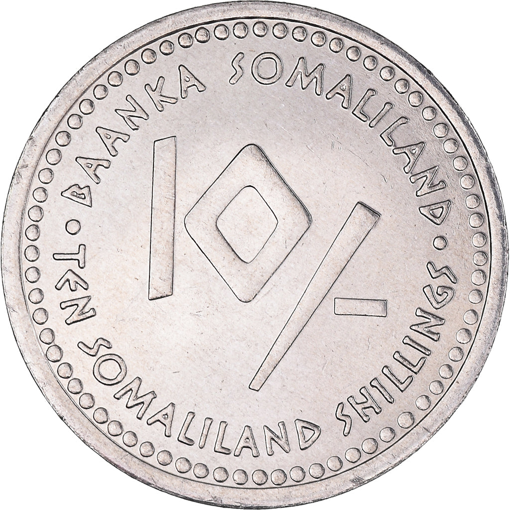 Moneda, Somalilandia, 10 Shillings, 2006, SC, Acero inoxidable, KM:17