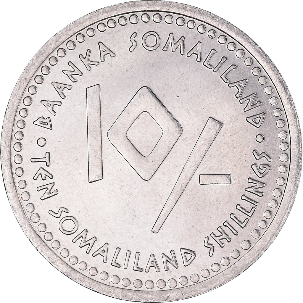 Monnaie, Somaliland, 10 Shillings, 2006, SPL, Acier inoxydable, KM:11