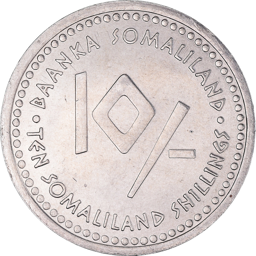 Monnaie, Somaliland, 10 Shillings, 2006, SPL, Acier inoxydable, KM:13