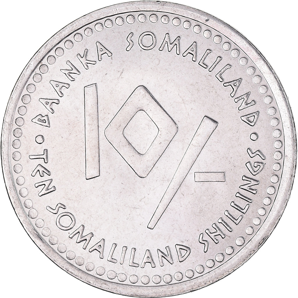 Monnaie, Somaliland, 10 Shillings, 2006, SPL, Acier inoxydable, KM:7