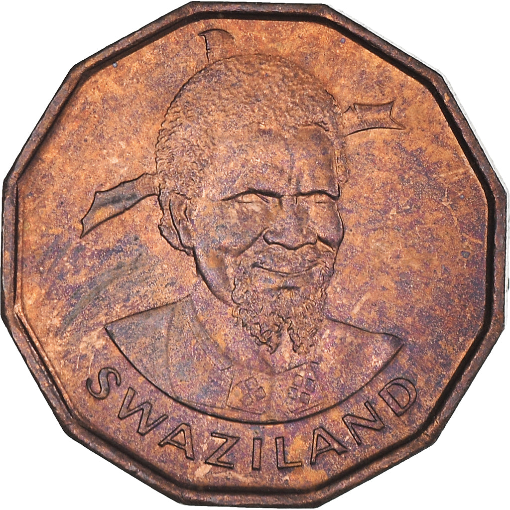 Coin, Swaziland, Sobhuza II, Cent, 1975, British Royal Mint, AU(50-53), Bronze