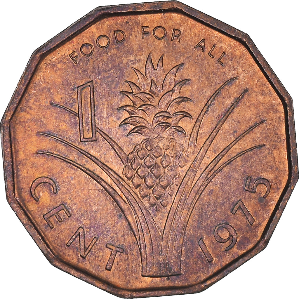 Coin, Swaziland, Sobhuza II, Cent, 1975, British Royal Mint, AU(50-53), Bronze