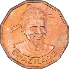 Coin, Swaziland, Sobhuza II, Cent, 1975, British Royal Mint, MS(60-62), Bronze