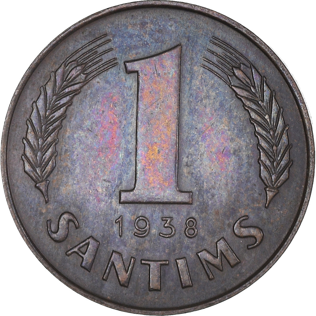 Monnaie, Lettonie, Santims, 1938, TTB, Bronze, KM:10