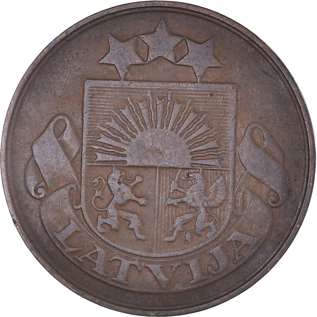 Monnaie, Lettonie, 5 Santimi, 1922, TB+, Bronze, KM:3