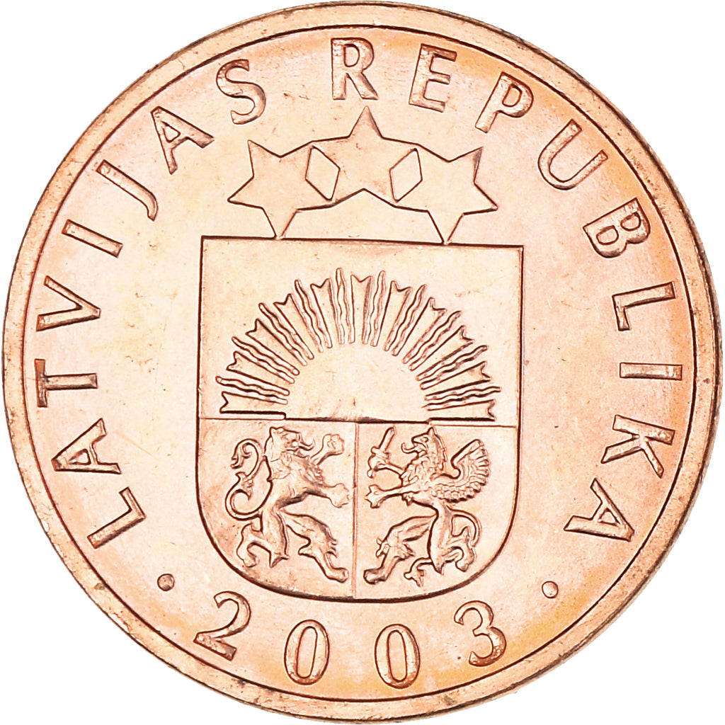 Monnaie, Lettonie, Santims, 2003, TTB+, Copper Clad Steel, KM:15