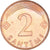 Moneta, Łotwa, 2 Santimi, 2000, MS(60-62), Miedź powlekana stalą, KM:21