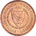Münze, Zypern, 5 Mils, 1980, VZ+, Bronze, KM:39