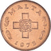 Monnaie, Malte, Cent, 1975, British Royal Mint, SUP, Bronze, KM:8