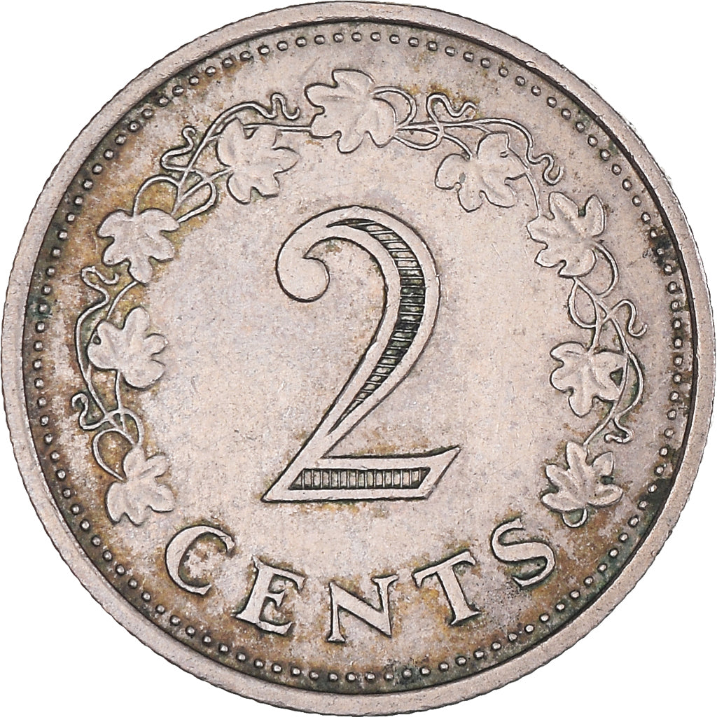 Munten, Malta, 2 Cents, 1972, British Royal Mint, ZF, Cupro-nikkel, KM:9