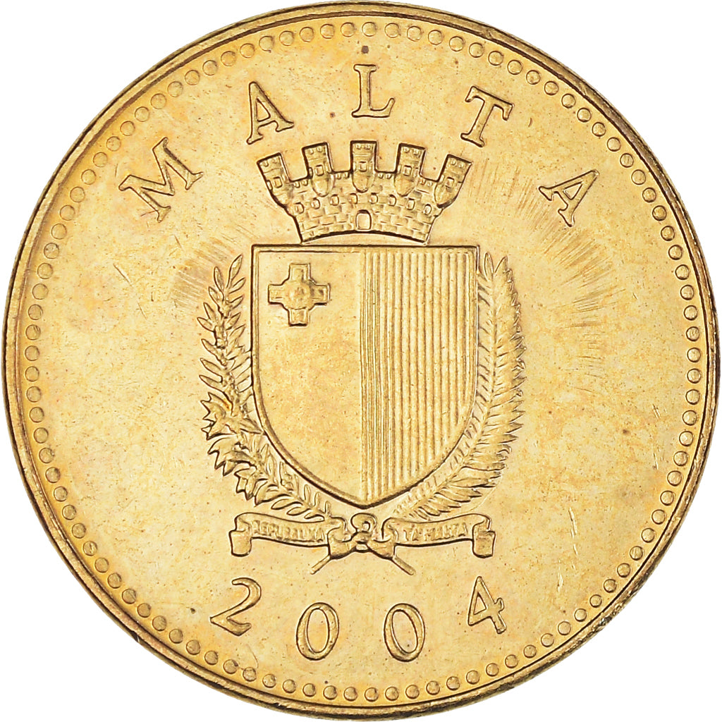 Munten, Malta, Cent, 2004, ZF+, Nickel-brass, KM:93