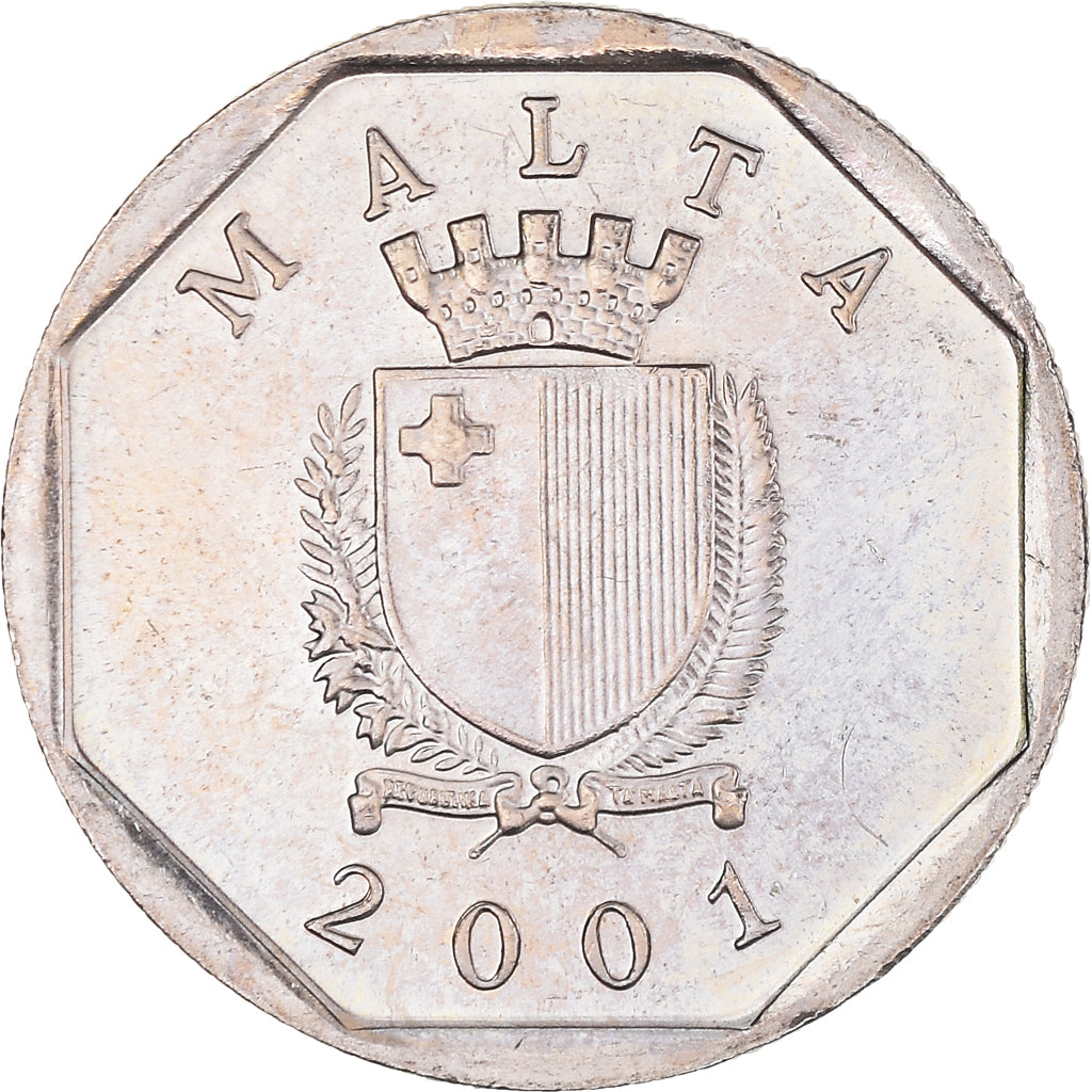 Moneta, Malta, 5 Cents, 2001, MS(60-62), Miedź-Nikiel, KM:95