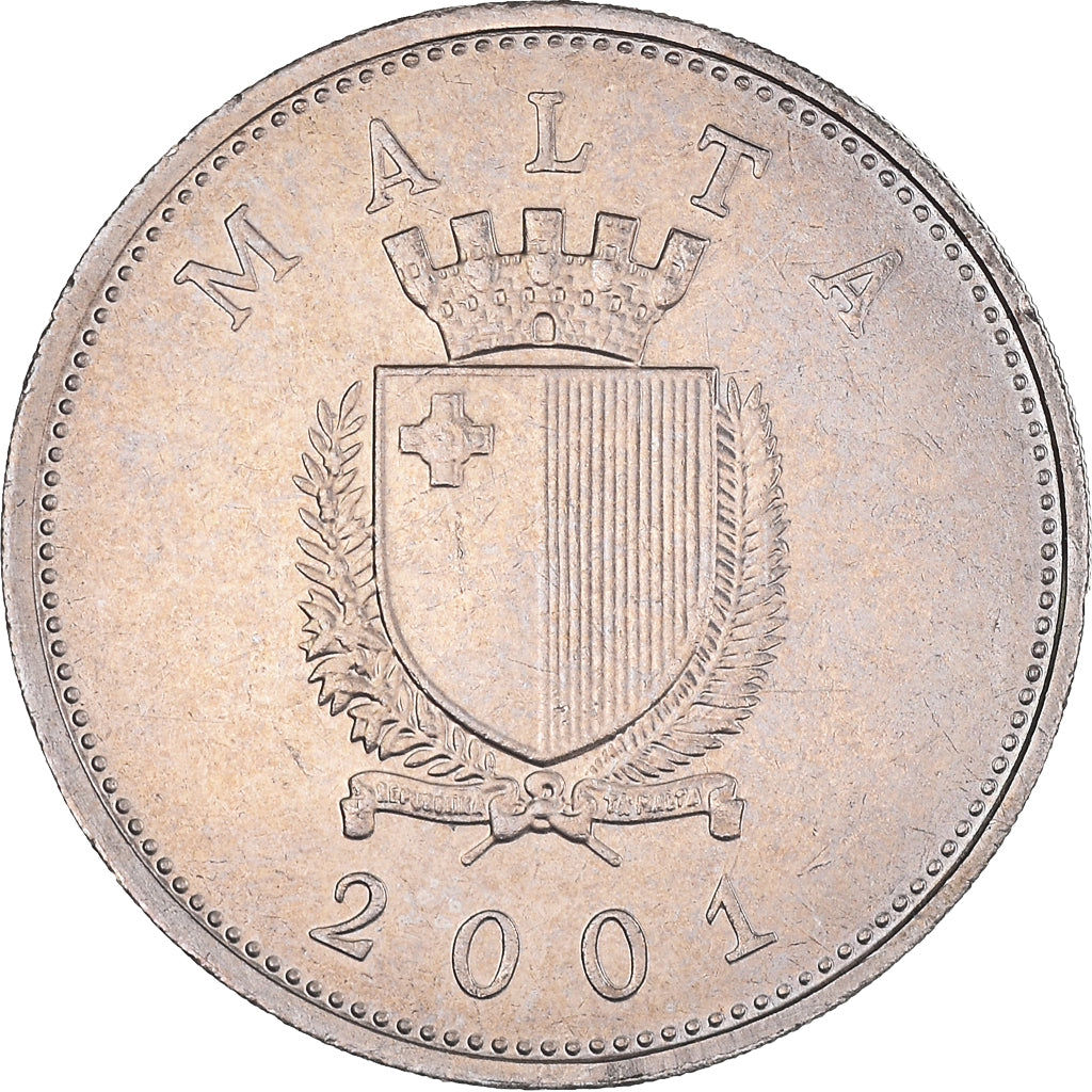 Munten, Malta, 25 Cents, 2001, Franklin Mint, PR+, Cupro-nikkel, KM:97