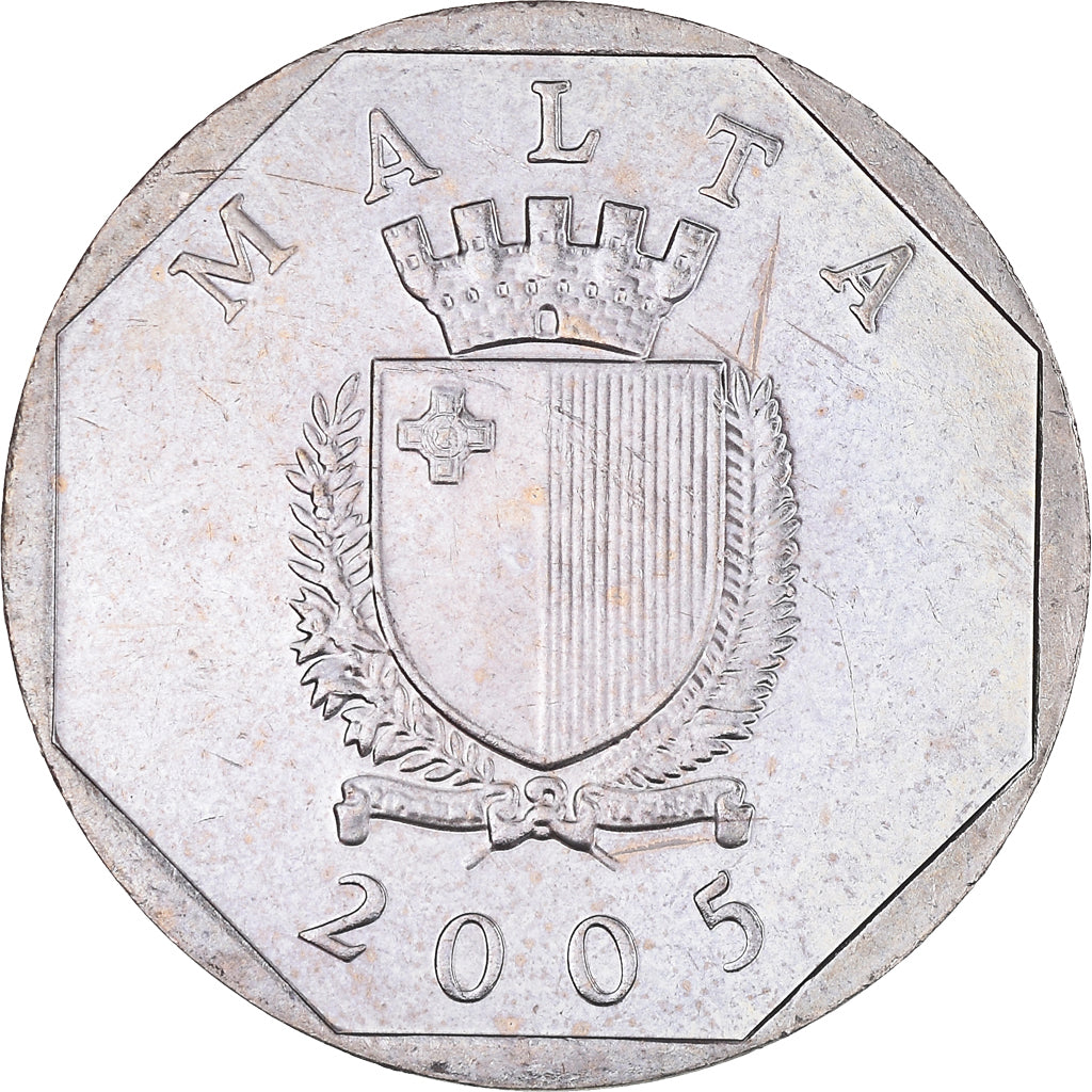 Monnaie, Malte, 50 Cents, 2005, TTB+, Cupro-nickel, KM:98