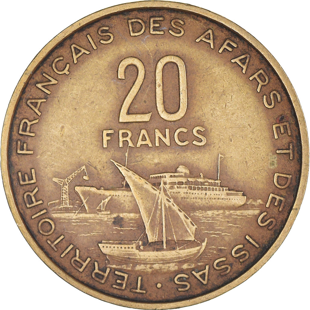 Moeda, TERRITÓRIO FRANCÊS DOS AFARS E ISSAS, 20 Francs, 1968, Paris