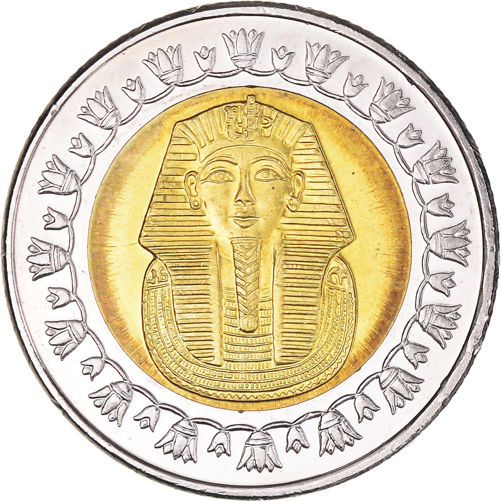 Moneta, Egipt, Pound, 2007/AH1428, Cairo, MS(60-62), Bimetaliczny, KM:940a