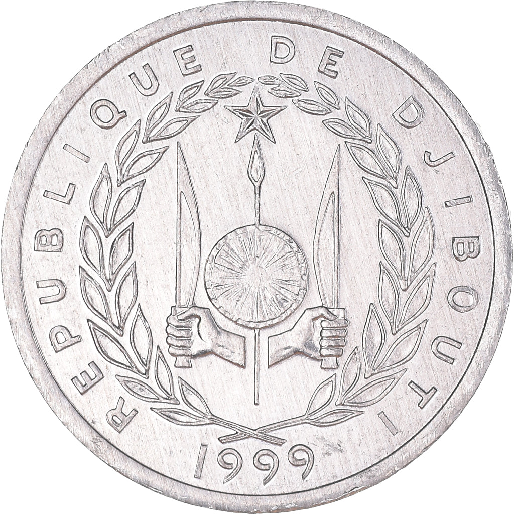 Monnaie, Djibouti, Franc, 1999, Paris, TTB+, Aluminium, KM:20