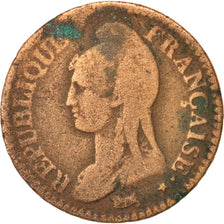 Francia, Dupré, Decime, 1795, Paris, MB, Bronzo, KM:637.1, Gadoury:186