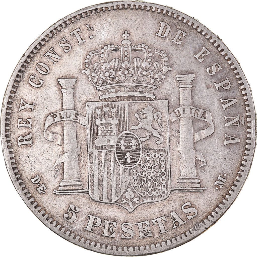 Monnaie, Espagne, Alfonso XII, 5 Pesetas, 1878, Madrid, TB+, Argent, KM:676
