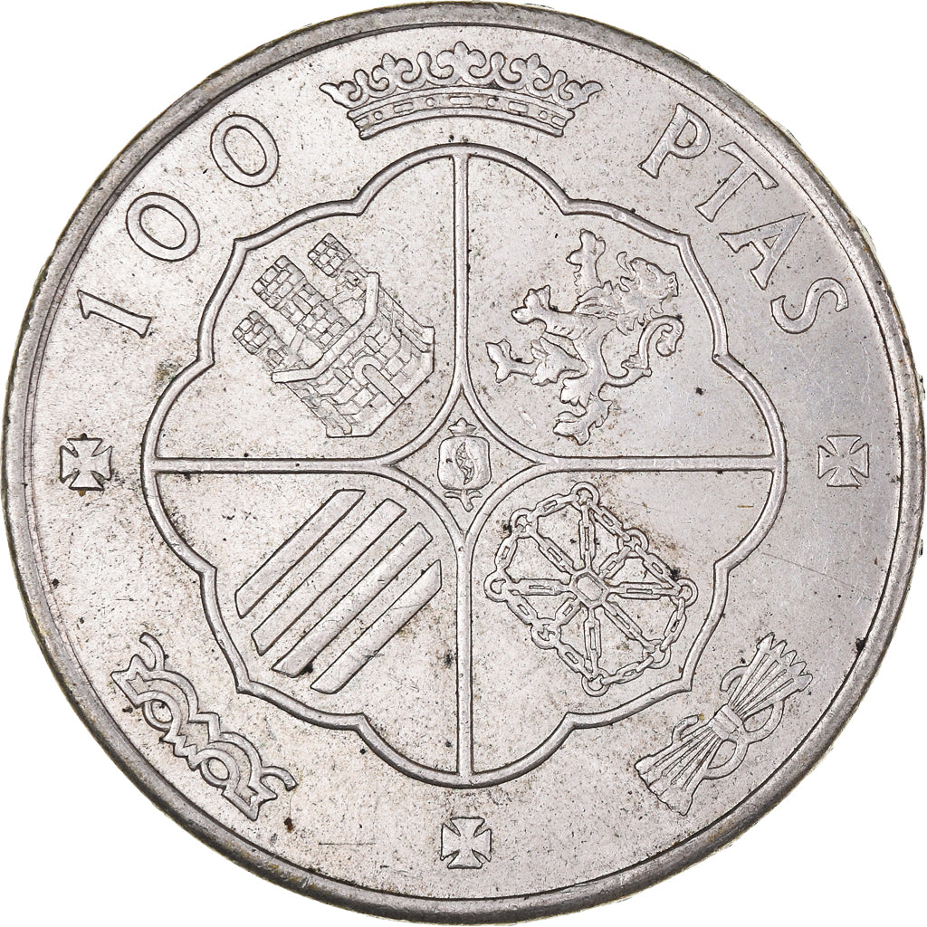 Monnaie, Espagne, Caudillo and regent, 100 Pesetas, 1966, Madrid, TTB+, Argent