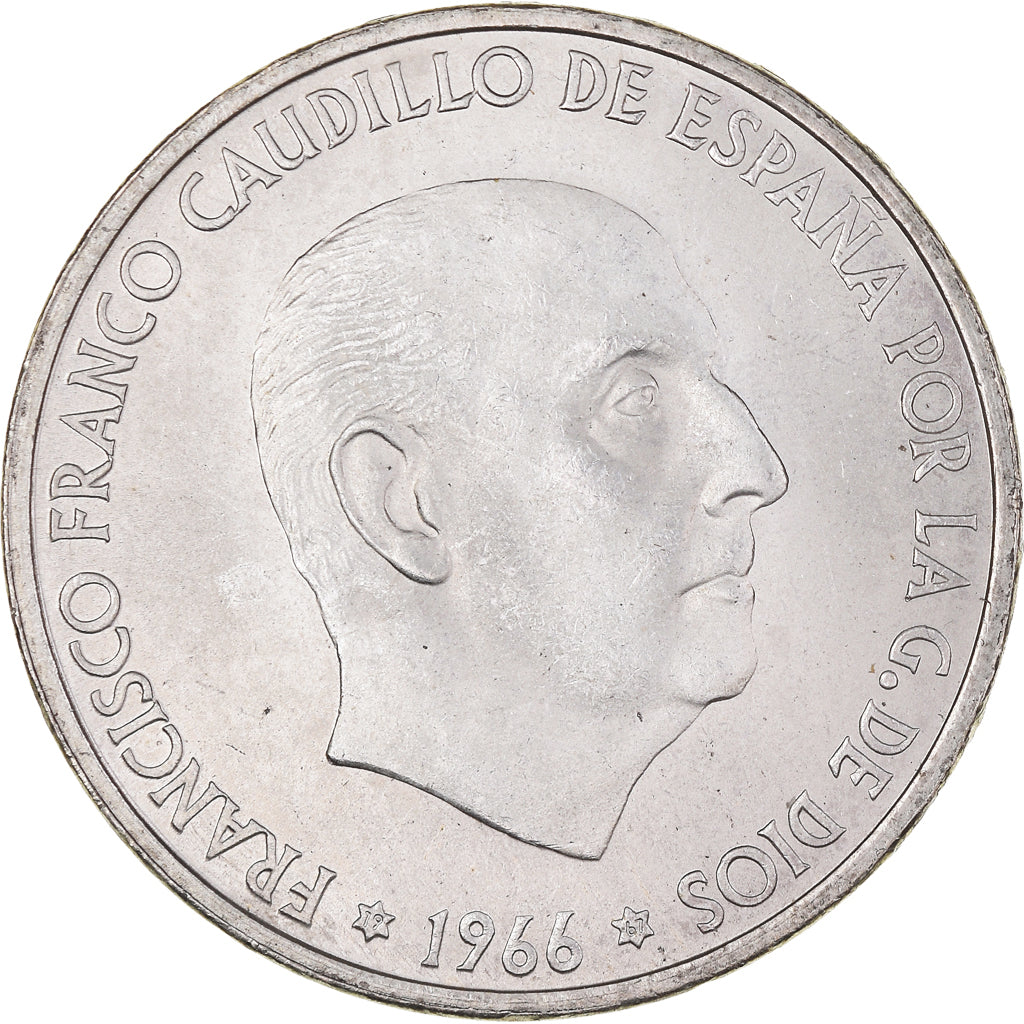 Münze, Spanien, Caudillo and regent, 100 Pesetas, 1966, Madrid, VZ, Silber